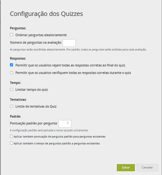 Quiz, Formatos